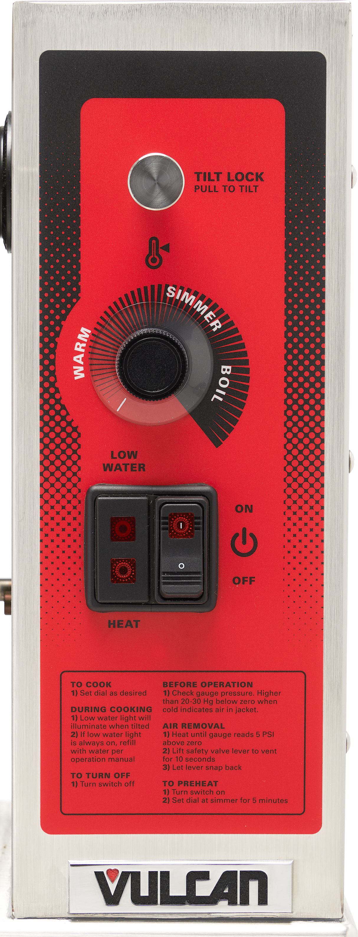 Vulcan K12ETT_208/60/3 25 Inch Electric Tilting Kettle with 12 Gallon Capacity