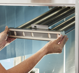 Hobart CL76-BAS+BUILDUP 44 Inch Conveyor Dishwasher with Power Scrapper