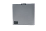 A stainless steel, wall-mounted Scotsman Prodigy ELITE Ice Maker panel with a sleek, square design. The Scotsman logo is centered at the top, and a small compartment with buttons and another logo is on the lower left. Background is plain white.