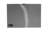 A rectangular stainless steel ice machine door panel with a brushed finish, designed for the Prodigy ELITE Ice Maker. The Scotsman logo is centered at the top, with a small control panel in the lower left corner and a smooth, metallic sheen.