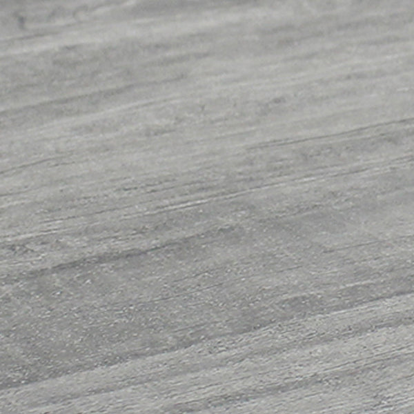 Close-up view of a gray melamine serving tray with visible horizontal wood grain and texture. The tray has a slightly weathered appearance, showing natural color variation and fine lines throughout the pattern.