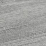 Close-up view of a gray melamine serving tray with visible horizontal wood grain and texture. The tray has a slightly weathered appearance, showing natural color variation and fine lines throughout the pattern.
