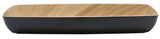 The Frostone Naturals Bowl by TableCraft Products is a rectangular melamine bowl with gently rounded corners, a matte black exterior, and a smooth, light wood-grain patterned interior, offering a modern, minimalist design.