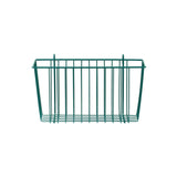 A rectangular teal epoxy-coated SmartWall Storage Basket with an open top and vertical wire bars, photographed against a plain white background. The basket is empty and symmetrical, offering a simple, modern design that suits any space.