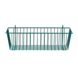 A rectangular, teal SmartWall Storage Basket is shown against a white background. The basket features an open grid design with vertical and horizontal bars, two hooks for hanging, and a durable epoxy-coated finish.