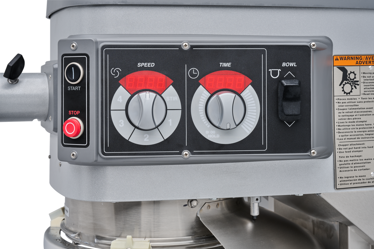 Hobart HL600+BUILDUP 60 Qt Floor Model Planetary Mixer Stainless Steel 2.7 Hp with Timer and Shift-on-the-Fly Controls