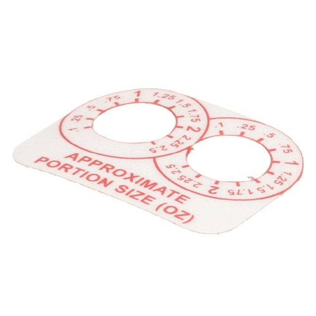 Star Mfg 2MZ10208 Label Portion Control