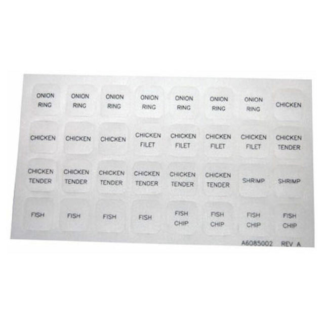Pitco A6085002 Culvers Rh Lbl