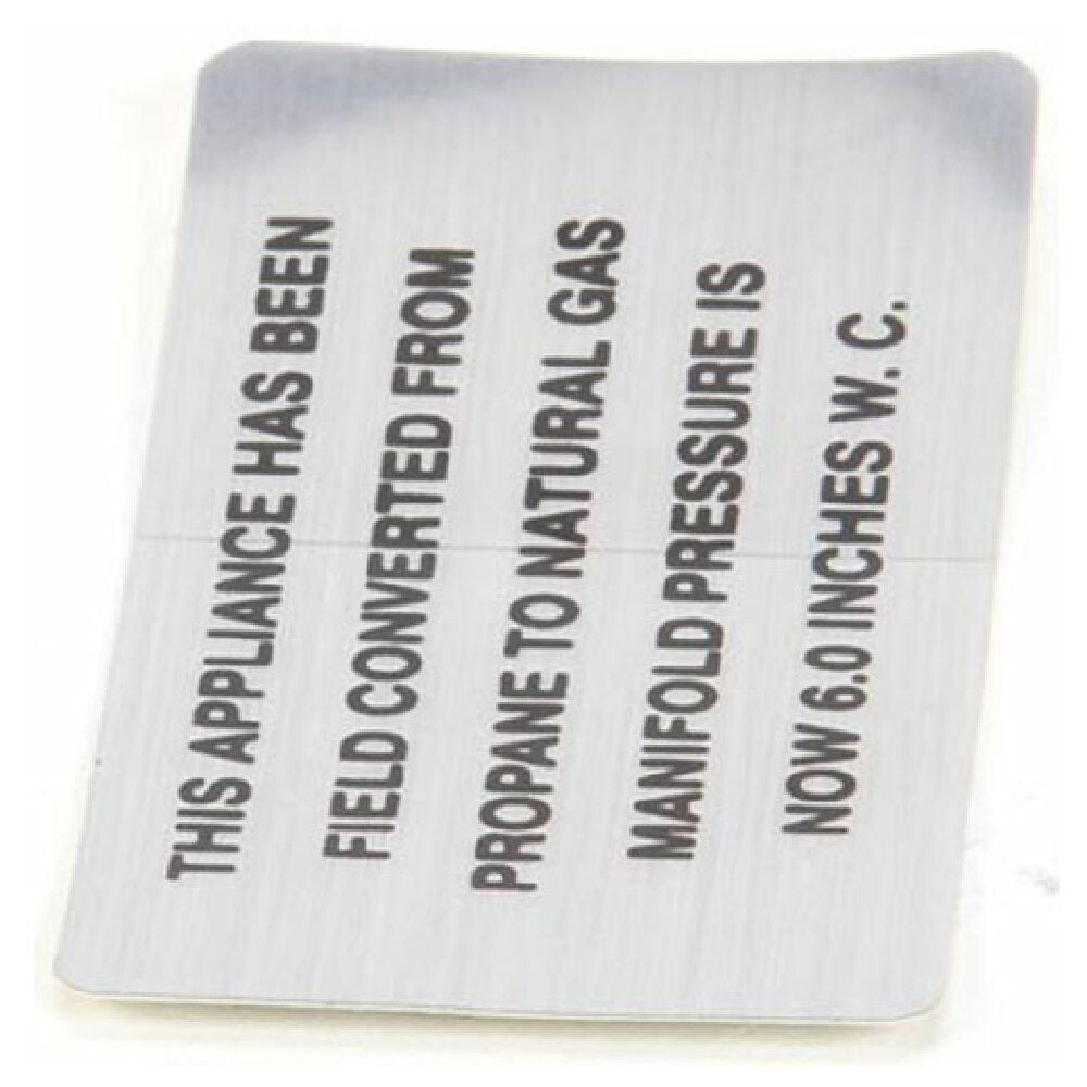 Hobart 00-421727-00006 Propane To Np Plate