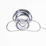 Close-up view of a transparent plastic suction cup attached to a smooth, white surface, designed for use with the 1.5 qt TableCraft PB5115 Wine Bucket. The image centers on the circular suction cup and its supporting horizontal hook.