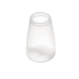 A transparent, BPA free plastic container with a wide circular opening at the top and a slightly tapered, rounded body. This 10 oz replacement jar stands upright on a white background, with no lid visible.