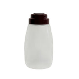 A BPA free, translucent, frosted plastic squeeze bottle with a dark brown, opaque screw-on cap. The 32 oz Option Dispenser is cylindrical and slightly tapered towards the top, standing upright on a plain white background.