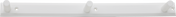 A white Hobart wall rack with four evenly spaced cylindrical pegs and four visible screw holes, photographed against a plain white background. The design is simple and minimalist, perfect for use as a coat rack or plate holder.