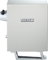 A stainless steel Hobart PD-70 commercial food processor viewed from the side, showing the Hobart logo in the center. The Power Drive Unit features a sturdy rectangular body, a side-mounted handle, and a base with a metallic support frame.