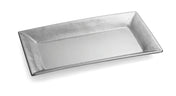 A rectangular, silver Remington Collection tray with slightly raised, angled edges and a hammered texture. The stainless steel tray rests on a plain white background, showing subtle reflections on its smooth surface.