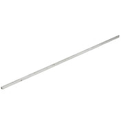 A long, silver metal ruler or straightedge with black measurement markings is shown diagonally on a white background. Its slim, rectangular profile features straight edges and a smooth, reflective surface—similar to the quality finish of a KenKut 3 dispenser.