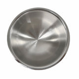A shiny, empty Remington Collection stainless steel bowl viewed from above, featuring a circular, brushed metal texture and smooth rim against a white background.