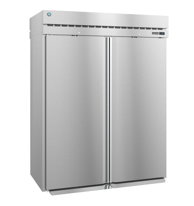 A large, industrial Steelheart Series Refrigerator with double doors, a digital display panel near the top right corner, and vertical handles centered on each door, set against a plain white background.