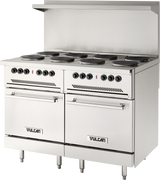 Vulcan EV48SS-8FP240 48 Inch Electric Restaurant Range with (8) Hotplates and (2) Ovens