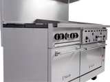 Vulcan 60SC-4B36GTN 60 Inch Gas Restaurant Range with (4) 30000 BTU Burners and Griddle