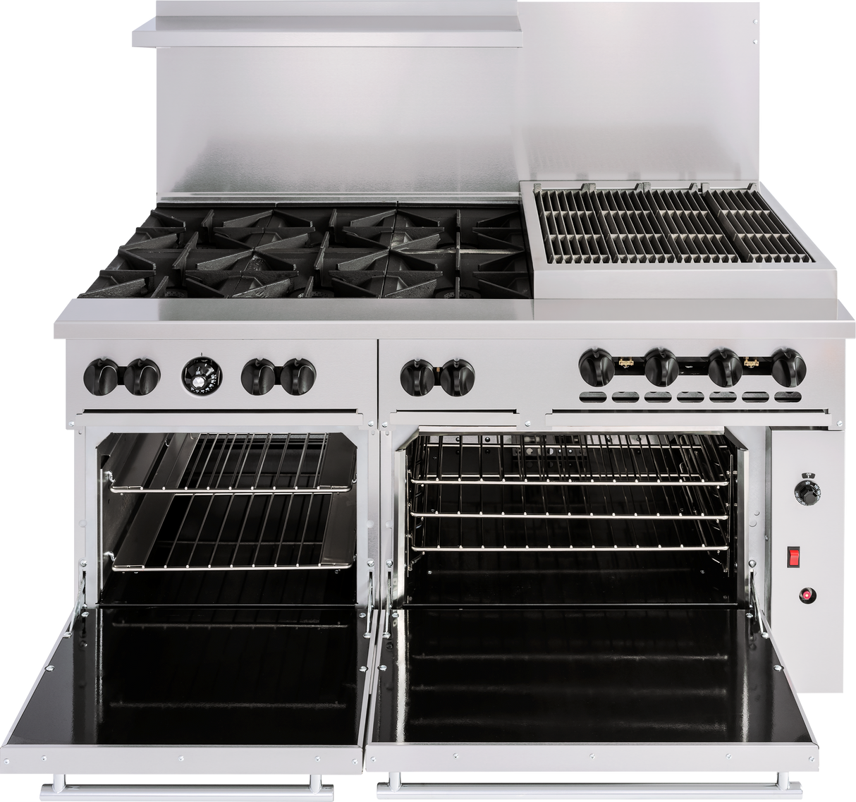 Vulcan 60SC-6B24CBP 60Inch Restaurant Range Gas with Charbroiler 6 Burner 302000 BTU