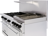 Vulcan 60SC-6B24CBP 60Inch Restaurant Range Gas with Charbroiler 6 Burner 302000 BTU