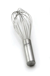 A stainless steel Piano Whip with a cylindrical handle and multiple wire loops fanned out at the top. The handle features the brand name ABLECRAFT engraved on it. This whisk, similar to TableCraft designs, is set against a plain white background.