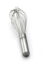A stainless steel Piano Whip with a cylindrical handle and multiple wire loops fanned out at the top. The handle features the brand name ABLECRAFT engraved on it. This whisk, similar to TableCraft designs, is set against a plain white background.