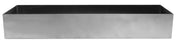 A rectangular, stainless steel open box or Simple Solutions Bowl with smooth sides, viewed from the front on a white background. The matte-finished 6 qt bowl features sharply defined edges and remains empty and unadorned.