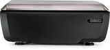 A black Hobart commercial kitchen appliance with a metallic lid and smooth, rectangular shape. The GTI Scale/Printer operator display is visible on the right side above the Hobart logo. It stands on four small adjustable feet.