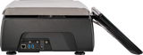 A black, rectangular Hobart electronic device viewed from the back with ports for Ethernet, USB, HDMI, and audio jacks. The top lid is metallic; the right side tray is partially open. Suitable for operator display on a GTI Scale/Printer system.