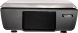 A front view of the Hobart GTS-7DA commercial kitchen appliance with a customer display, touchscreen, stainless steel top, and a black-and-white “Hobart” label, designed for efficient food processing tasks.