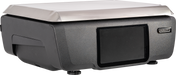 A Hobart GTS-7DA commercial kitchen appliance, rectangular with a matte black body, front touchscreen panel, and flat stainless steel lid. Featuring a sleek, modern design and customer display, it’s ideal for food preparation or processing.