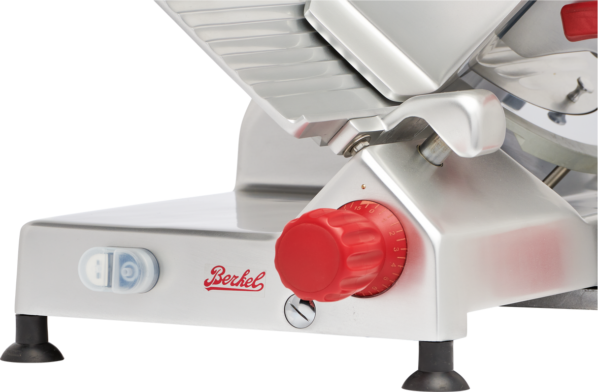 Berkel B14-SLC 21 Inch Manual Angled Gravity Feed Food Slicer Stainless Steel with Built-in Sharpener