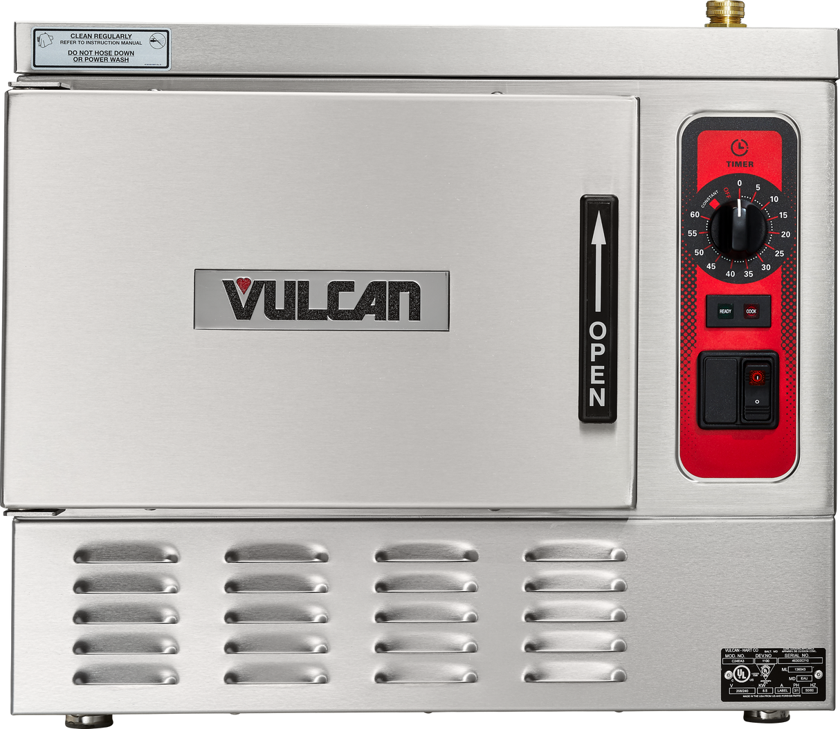 Vulcan C24EA3-PLUS_208/60/3 24 Inch Electric Convection Steamer Stainless Steel with Timed Drain