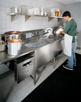 Hobart TWII 2 Drainboards TurboWash Pot Scrubber Stainless Steel with TurboWash