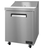 A stainless steel Valiance Series commercial sandwich prep refrigerator with a rectangular build, flat lid, and smooth surface. It features a recessed horizontal handle, VALIANCE label, and four caster wheels for easy mobility in any industrial setting.