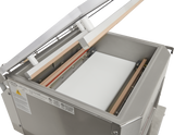 The Berkel 350D-STD Single Chamber Vacuum Packaging Machine features a white sheet inside for efficient and secure packaging.