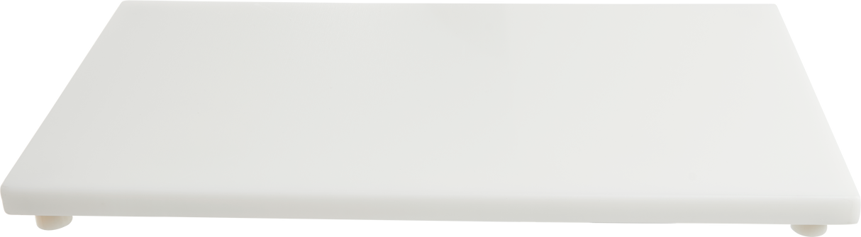 A rectangular, flat, white platform with smooth edges, slightly elevated on short rounded feet, photographed against a plain white background. Its clean, glossy surface and minimalist design evoke the sleek aesthetics of a Berkel single chamber machine.