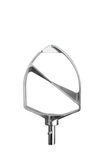 A silver Varimixer 20 Qt. Beater flat attachment for a Kodiak Mixer is shown upright on a white background. It features a triangular frame with two angled crossbars and a central shaft at the base for connecting to the mixer.