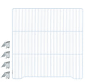 A white metal grid with metal corners, designed as an Additional Shelf for the Atosa USA MBF8001GR.