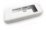 A white rectangular Scotsman XSafe Sanitation System device with rounded edges and a smooth surface features a gray display panel showing blue, red, and orange lights for status—ideal for modular cube ice machines.