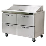 Blue Air BLPT48-D4-HC - Sandwich Prep Table, Two-section, 48-3/8"W