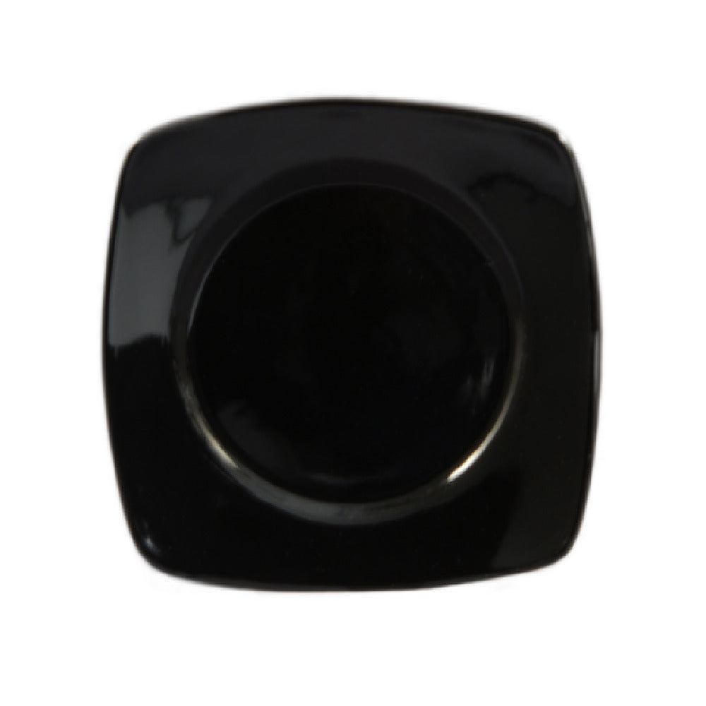 CAC China R-SQ21-BLK Clinton Plate 11-7/8"L X 11-7/8"W X 1-1/2"H Round In Square