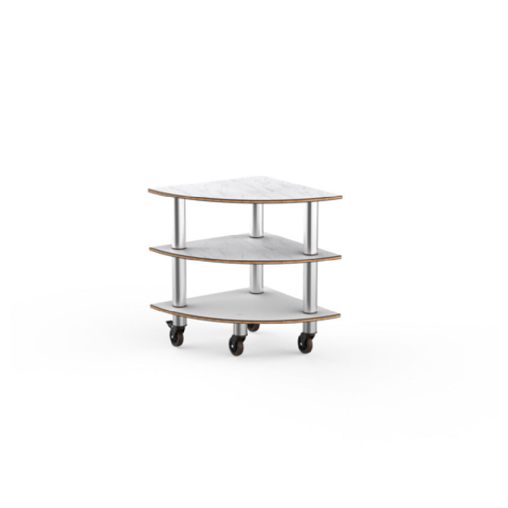Steelite MGCMLX04CSXW - Modular Classic Corner Unit White Carrera Stainless Steel