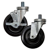 BK Resources 5SBR-9ST-PH-4 Oven Caster Kit 5" Diameter 3/4" X 1" Threaded Stem