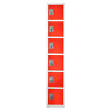Alpine Industries ADI629-206-RED Storage Locker 72" H X 12" W Six-compartment