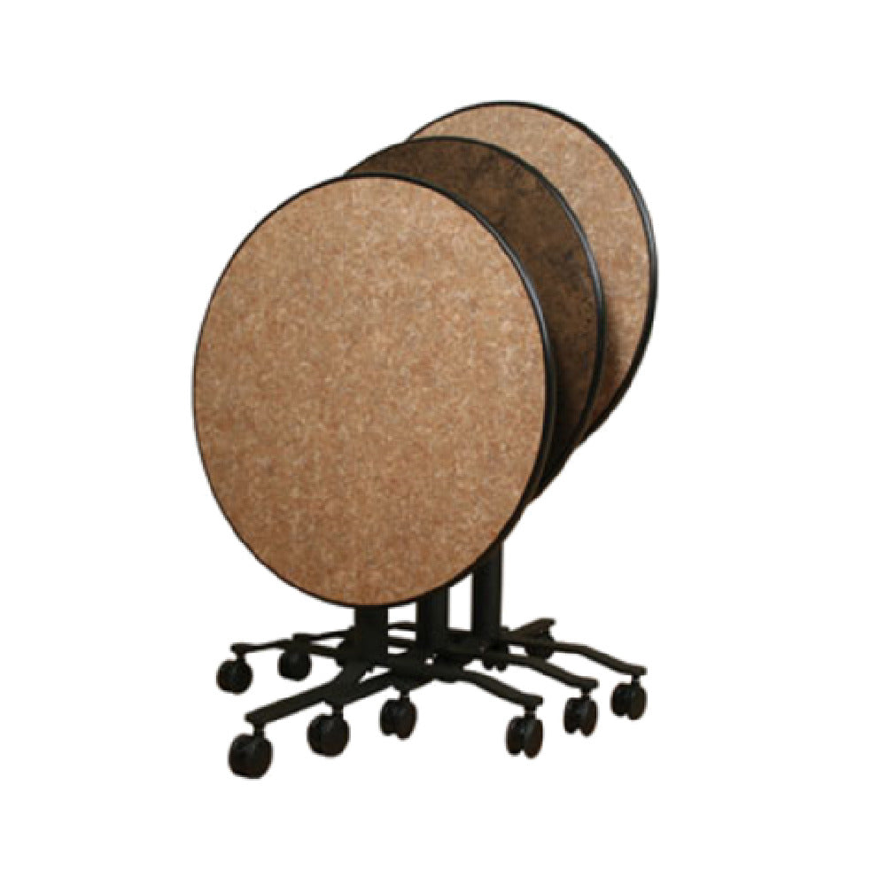 Forbes Industries PBLFT36RDEB-RDC3 Rollers™ Portable Table Round 36" Dia. X 30"H