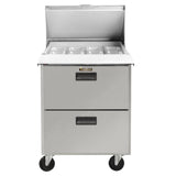 Traulsen CLPT-2712-DW - Dealer's Choice CLPT Series Mega Top Prep Table, (2) Fully Removable Drawers