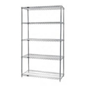 Quantum WR86-1824C-5 Wire Shelving Starter Kit 24"W X 18"D X 86"H 600 800 Lb. Capacity
